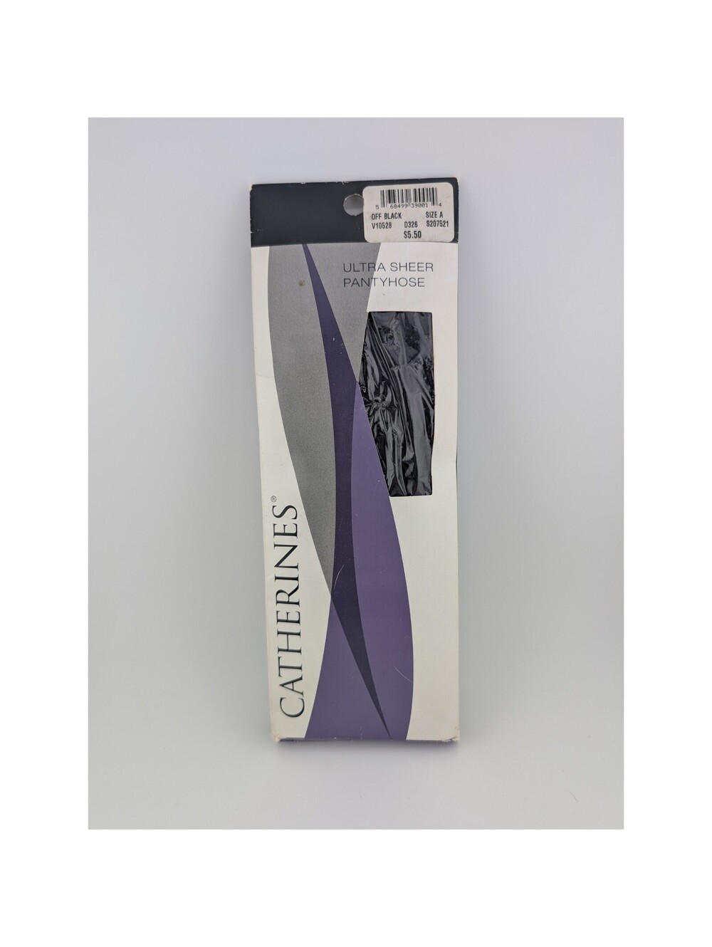 Catherine's Size A Off Black Ultra Sheer Pantyhose Sandal Foot